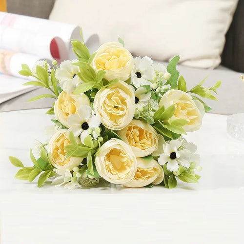 Artificial peony bouquet for weddings and festive decor - vue 7 sur 12