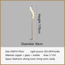 Spiral glass table lamp for interior decoration