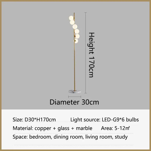 Spiral glass table lamp for interior decoration