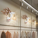 Modern resin wall light with Chinese style fortune deer