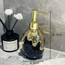gold ceramic soap dispenser for bathroom