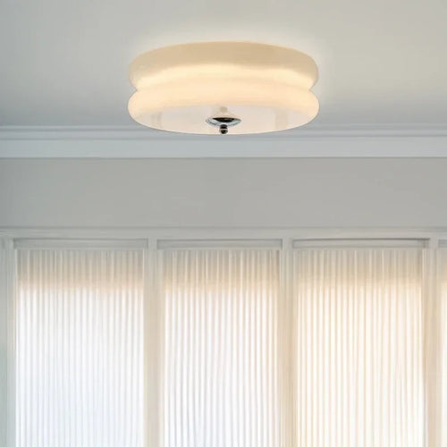designer glass ceiling light for elegant modern lighting - vue 2 sur 10