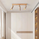 LED spotlight 3 heads surface mounted ceiling light stone wood for living room, cloakroom, clothing shop