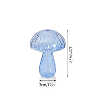 Glass mushroom candlestick for table decoration and vase