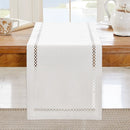 Linen openwork table runner boho chic style