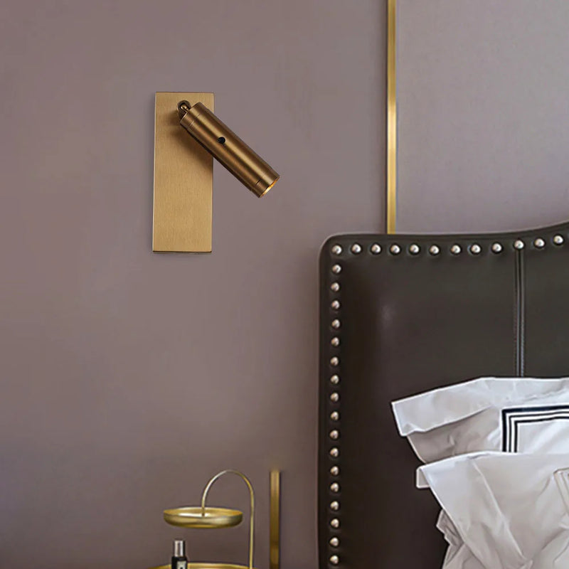 3W LED reading wall lamp with switch and USB charging port, 350 degree rotation, bedside or hotel headboard light