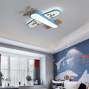 Minimalist wooden airplane ceiling light for children's room