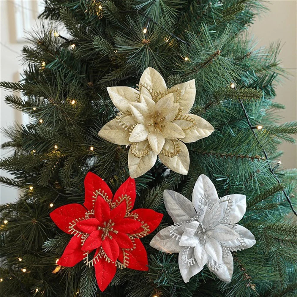 Christmas decorations artificial flowers for home 2025