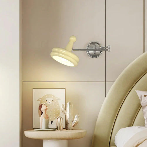 Modern foldable swing arm wall light for reading and office - vue 6 sur 12