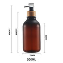 refillable pump bottle for shampoo and shower gel