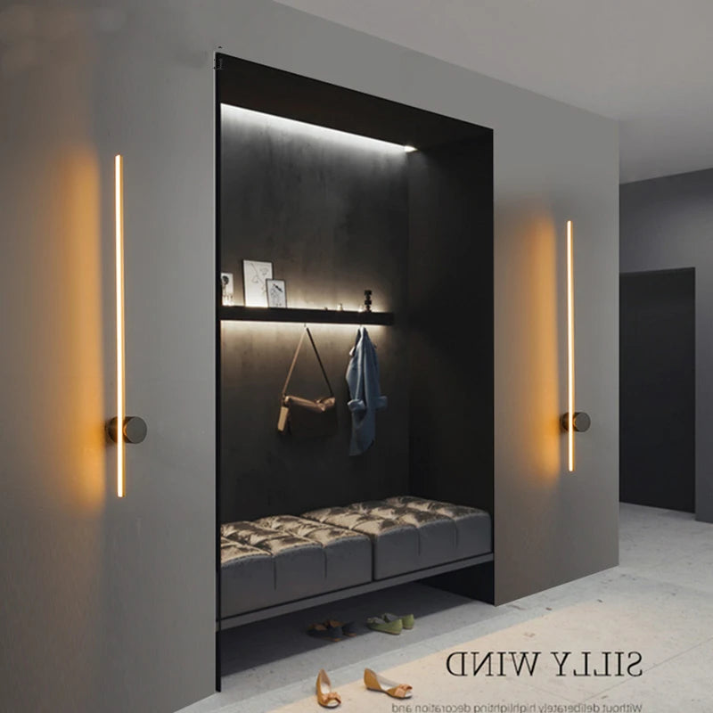 Minimalist copper LED wall light for decorative ambience - vue 4 sur 14