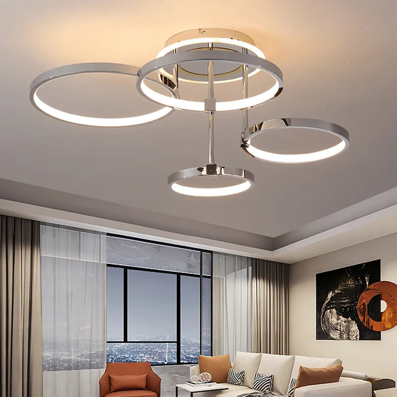 Modern gold LED ring ceiling light