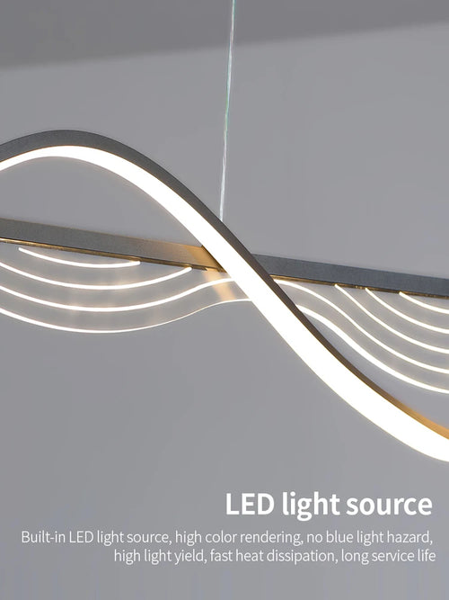 Modern LED chandelier minimalist design for interiors - vue 7 sur 8