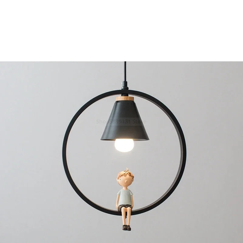 Modern Nordic pendant light with LED bird pendant - vue 12 sur 16
