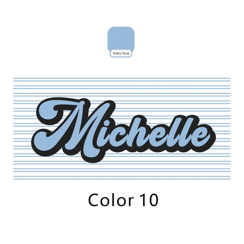 Personalised retro striped beach towel hippie style