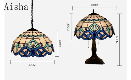 Handmade glass pendant light nordic style peacock home decor - vue 7 sur 14