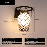Creative nordic basketball wall light