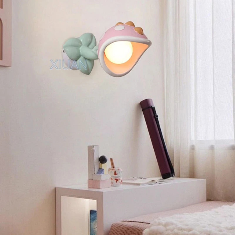 Flower wall light for children's room lighting in resin PE