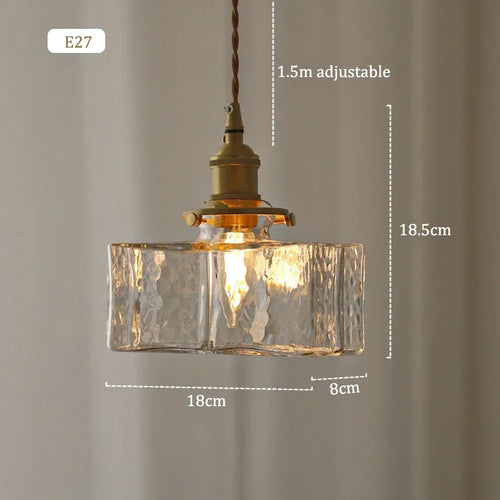 Retro glass pendant light with creative LED for vintage lighting - vue 10 sur 10