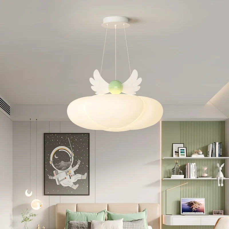 Cute cloud and angel wings chandelier for baby room
