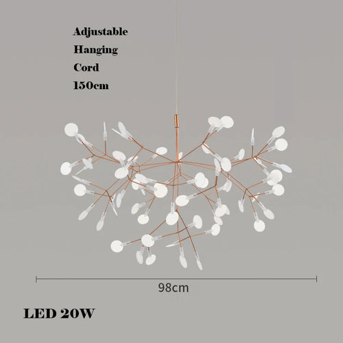 Creative stainless steel and acrylic chandelier for interior decoration - vue 10 sur 18