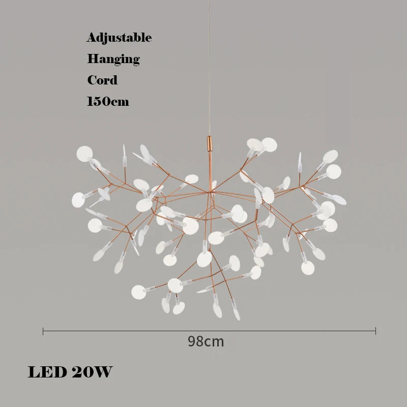 Creative stainless steel and acrylic chandelier for interior decoration - vue 9 sur 18