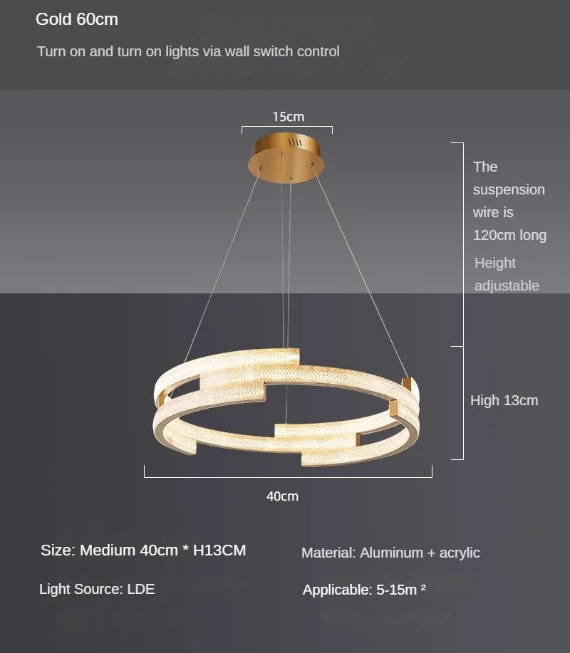 Elegant circular designer pendant light for modern interiors - vue 8 sur 12