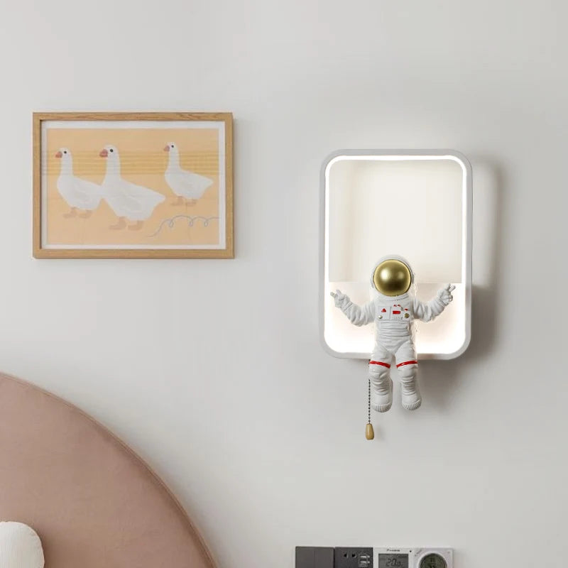 Nordic minimalist modern astronaut wall light