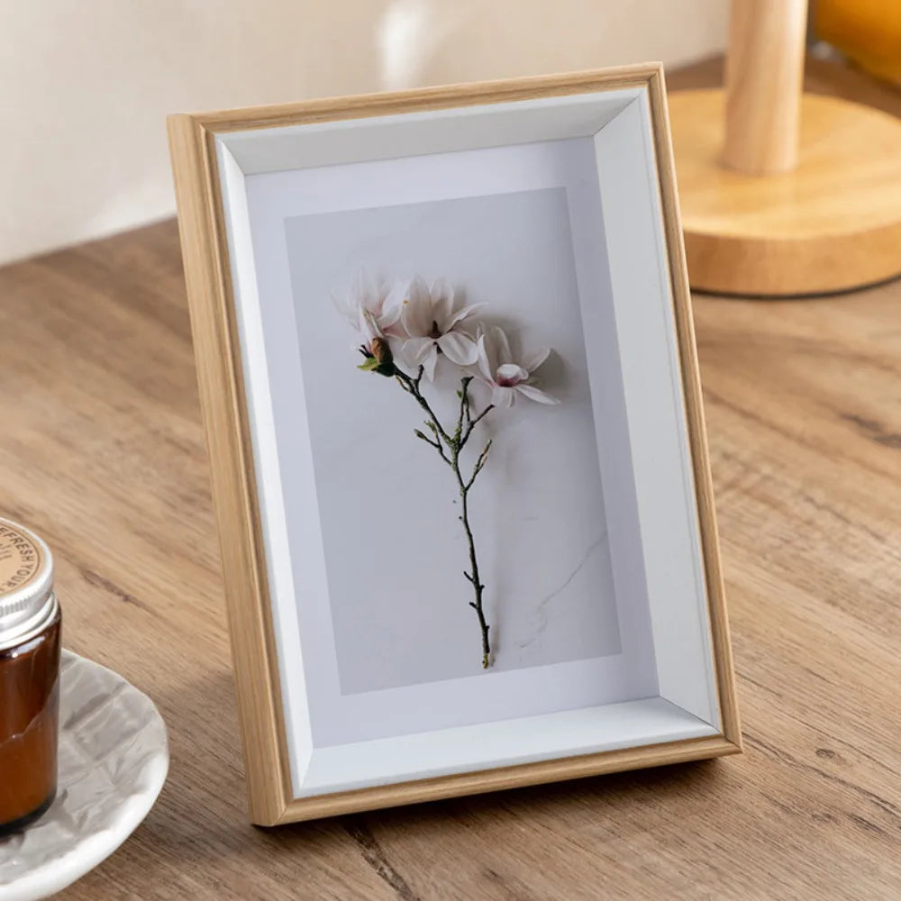 Wooden wall photo frame for decorative gift