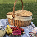 wicker storage basket for fruit and snacks