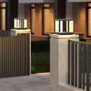 Square solar garden lamp for decorative outdoor use