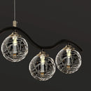 Modern glass and metal pendant light for interiors