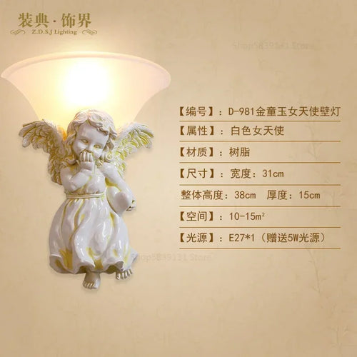 Nordic resin wall light with retro European style - vue 15 sur 14