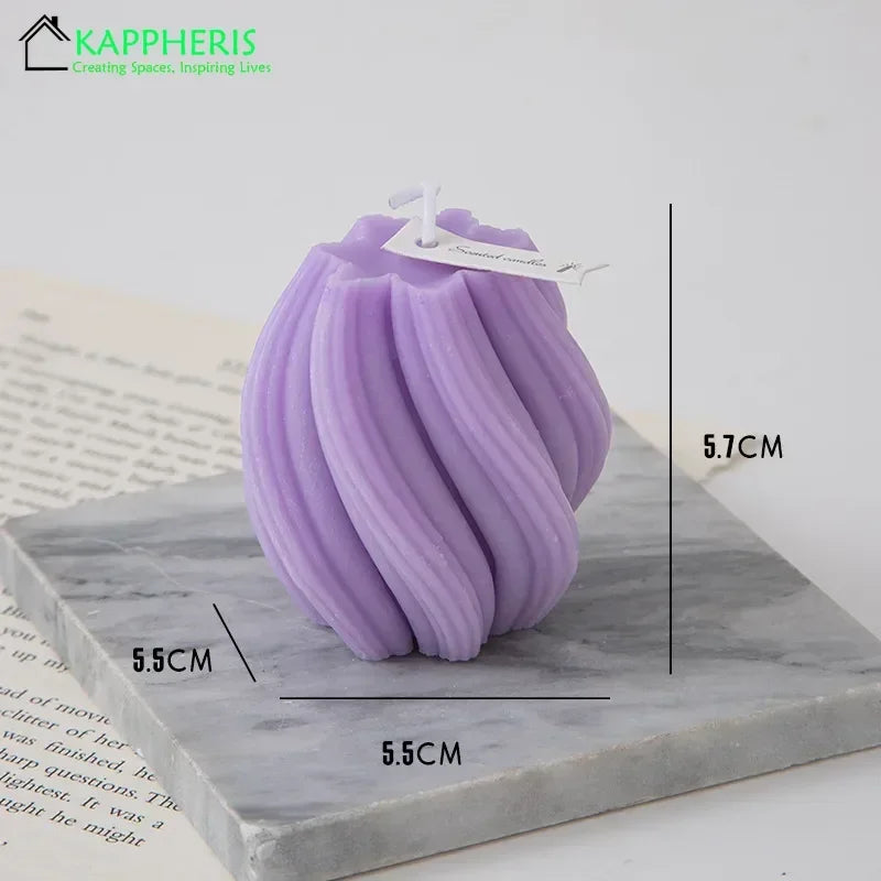 decorative swirl scented candles aesthetic aromatic for home - vue 8 sur 20