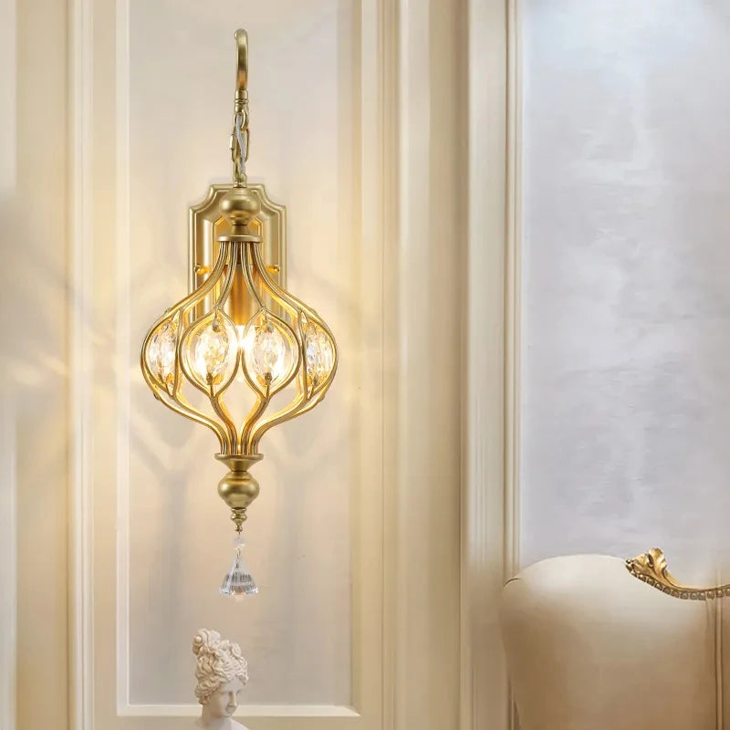 retro crystal pendant light for elegant interior decoration