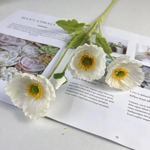 Artificial silk poppy flowers for decoration and events - vue 9 sur 21