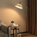 Premium vintage pleated fabric floor lamp
