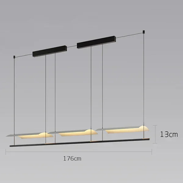 Minimalist Scandinavian tile chandelier for office