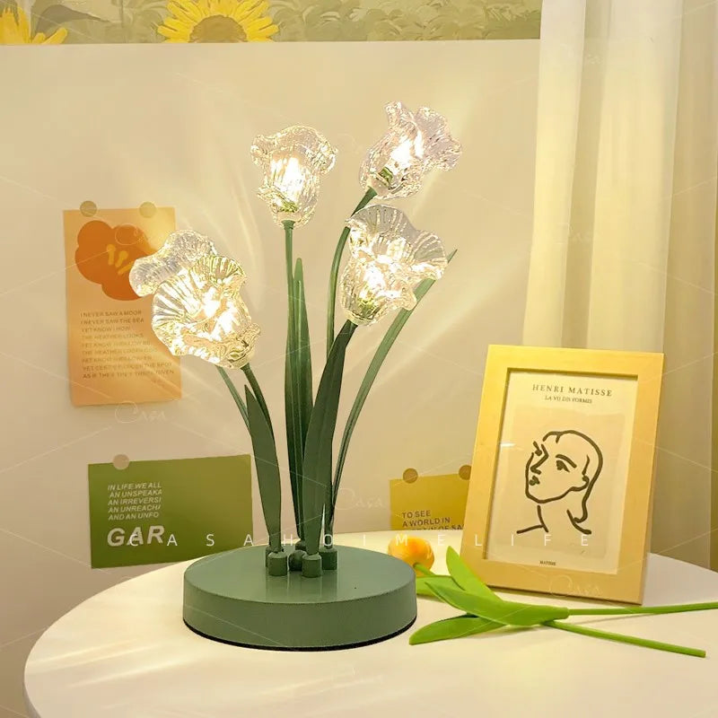 Nordic decorative LED flower floor lamp for indoor use