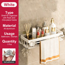 no-drill wall shelf for bathroom and kitchen storage