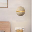 Round stone wall light for hotel office shop staircase foyer