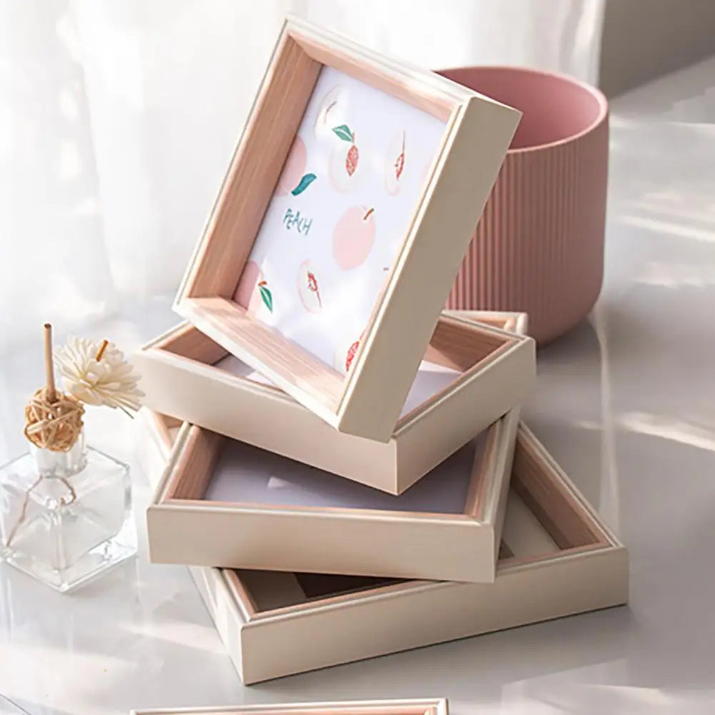 Decorative nordic style square resin photo frame for wall hanging - vue 6 sur 10