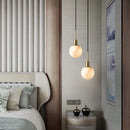 Small Spanish natural marble modern minimalist LED pendant light for dining room and restaurant