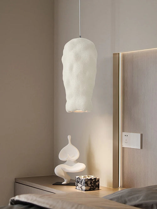 Japanese wabi sabi LED chandelier for bar loft decor - vue 5 sur 10