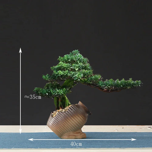 Artificial bonsai tree for indoor decoration and landscaping - vue 16 sur 36