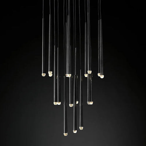 Modern crystal chandelier for elegant indoor lighting - vue 3 sur 17