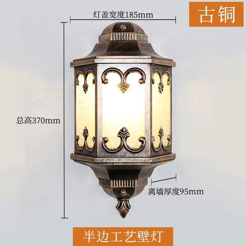 Aluminium outdoor wall light for walkway and garden
