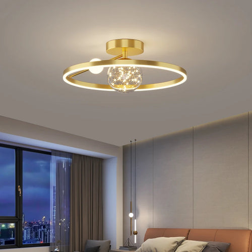 Modern LED chandelier for stylish indoor lighting - vue 5 sur 13
