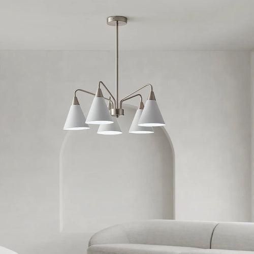 Medieval style retro chandelier with minimalist iron design - vue 3 sur 8