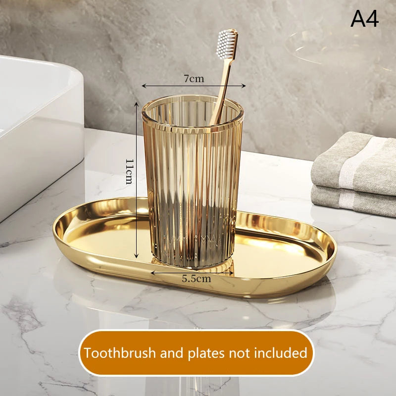 acrylic toothbrush cup bathroom accessories - vue 10 sur 10